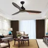 Nordic Village Wooden Ceiling Fan Industrial Fans Decorative Home Restaurant With Remote Control