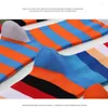 Chaussettes pour hommes 10 pièces 5 paires de haute qualité marque classique rayé coton coloré heureux mode tenue décontractée hommes