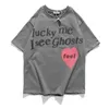 t shirt mens designer shirts LUCKY ME I SEE THE GHOSTS t shirts summer breathable loose t-shirt for men and women couple hip hop streetwear tees