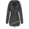 womens fashion winter midlong down jacket lightweight white duck down warm slim parkas coat hooded outwear S-3XL