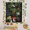 タペストリーマッシュルームタペストリー花柄の植物イラストチャート壁吊り自由ho放な花のアート審美部屋の装飾