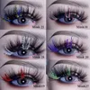 Curly Thick Color Glitter False Eyelashes Naturally Soft & Vivid Hand Made Reusable Multilayer Mink Fake Lashes Extensions Eyes Makeup 14 Models Available DHL