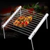 BBQ Tools Accessoires Portable roestvrijstalen grill Vouw Mini Pocket Barbecue voor Home Park Gebruik 221028