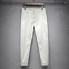 Men's Pants 2022 Summer Thin Soft Cotton Men Casual Slim Little Feet Classic Trousers Male Comfortable Brand Clothing Black Gray