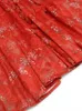 Robes décontractées Robe longue de haute qualité pour femmes Automne Magnifique Mode Vacances Designer Celebrity Party Élégant Imprimer Rouge