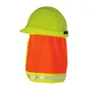Summer Sun Shade Safety Hard Hat Neck Shield Hjälmar Reflekterande rand Användbart nät Reflekterande lock för byggnadsarbetare