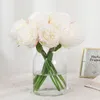 Fleurs décoratives soie pivoine artificielle Rose mariage maison bricolage décor haute qualité grand Bouquet accessoires artisanat blanc fausse fleur