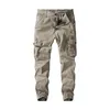 Pantaloni da uomo Cargo Uomo Militare Casual Cotone Multi-Tasche Pantaloni maschili Tinta unita Trekking all'aperto Viaggio Lavoro MA423