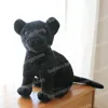 23/27/33cm Simulation léopard en peluche jouet mignon Lion panthère noire poupée enfants bébé cadeau d'anniversaire doux Animal en peluche