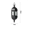 Kaarsenhouders Europees Glazen kristal Marokkaanse kandelaar metaal holle houder Home Coffee Shop Decoratie Iron Hanging Lantern