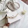 Avondtassen vaste kleur dikke ketting klein pu lederen crossbody voor vrouwen 2022 zomer schouder cross body tas dames handtassen