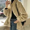 Frauen Pelz Winter Warme Weiche Faux Mantel Frauen Vertikale Streifen Langarm Casual Stilvolle Flauschige Jacke Kleidung Camisa feminino Chaqueta