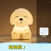 Veilleuses bébé chien Induction capteur de mouvement lumière USB charge télécommande tapotement chambre chevet Silicone cadeau