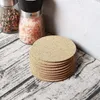 Table Mats Set Of 10 Cork Bar Drink Coasters - Absorbent And Reusable 90mm 5mm Thick