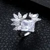 Anéis de casamento Luxury cubic zirconia for women jóias de noivado de noiva Acessórios femininos cz dedo atacado J1893