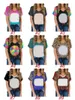 Sublimationsrohling, gebleichtes V-Ausschnitt-Shirt, Partyzubehör, Weihnachts-Faux-Shirt für Frauen, Baumwolle, weiches Gefühl, individuelles Logo ls1030