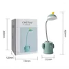 Table Lamps Flex Rechargeable Led Lamp For Bedroom Reading Study Desk Pen Holder Children's Night Light College Dorm Bedside USB