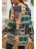 Knits de mujer Floral Impresión Floral Mujeres Cardigan 2022 Fashion Ladies Algodón Sweater de lino chaqueta suelta