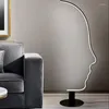 Golvlampor L￤tt ledd Art Lamp Minimalist Industrial Designer Modern Long Live Room Lampadaire Salon Living Decoration