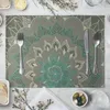 Gardin mandala boho imitation linne placemat för middag bordsmatta kaffbord bordsartiklar tallrikar kuddar kök tillbehör