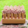 Presentf￶rpackning Stylish Box Kraft Paper Cone Boxes Wedding Decor Confetti Holder Frame Tray