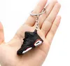 Keychains Lanyards Sneakers Keychain Trend Couple Bag Ornament 3D Stereo Mini Basketball Shoes Pendant Car Keyring Drop Delivery 2022 0B