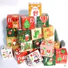 Confezione regalo 24 pezzi Calendario dell'avvento natalizio Scatola caramelle Biscotti Scatole di carta Bambini Anno Bomboniere Navidad 2022 Decorazione natalizia
