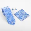 Bow Binds Mode Neck Krawatte Set 2022 für Männer Taschentuch Blumentasche Square Manschettenknöpfe Krawatte Hochzeitsfeier Geschenk