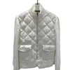 브랜드 디자이너 여성 다운 자수 완장 다운 재킷 2022 새로운 스탠드 업 칼라 니트 스웨터 탑 의류
