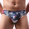 Mutande Slip da uomo Lingerie sexy Biancheria intima a vita bassa Stampa Traspirante Confortevole Bikini morbido Abbigliamento maschile Estate