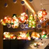 Decoraciones navideñas Luces Año Ventana Pegatinas Colgando Hogar LED Ventosa Linternas pequeñas