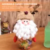 Gift Wrap Candy Box Storage Bottle Case Snowman Christmas Jar Party Xmasfestival Packing Transparent Loose Tea Favor Clause Santa