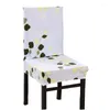 Camas de cadeira capas de spandex de spandex plantas de tampa floral protetor de assento impresso na sala de jantar durável el case