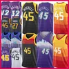 Донован Митчелл баскетбол Джерси Руди Гобер Джон Стоктон Mens 2021 New Karl Malone Jerseys Vintage 45 27 12 32