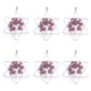 Lot Tree of Life Pendants Women Man Jewelry Natural Garnet Chips Stone Chakra Reiki Five Pointed Star Metal Merkaba N3805