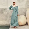 Etniska kl￤der kaftan abaya dubai kalkon muslim hijab kl￤nning islam arabisk mantel longue femme musulmane caftan marocain aftonkl￤nningar f￶r