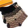 Meias masculinas Mens Designer Sports Socks Homens Mulheres Socking Cinco Par Luxe Inverno Moda Malha Carta Impresso Sock Bordado Algodão Homem Mulher Meia Quente