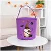Gift Wrap Halloween Candy Buckets Bag Pumpkin Witch Handbag Decorations For Home Ornaments Creative Kids Linen