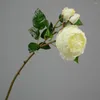 Dekorativa blommor konstgjorda livliknande siden rose hem vardagsrum fest br￶llop dekor falsk torkad blomma h￶gkvalitativ engelska k￥l rosor