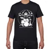 Homens camisetas Mens Camisetas Tambores Da Vinci Camisa Engraçada Homens Vitruvian Homem Baterista Algodão Vintage Gráfico Música Novidade Streetwear Camiseta Homme 9A5Z