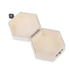 Enveloppe cadeau Hexagon Storage en bois Boîte d'emballage Bijoux Bijoux Affichage du mariage