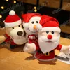 سانتا كلوز إلك يدوية دمية حيوان قفازات أطفال ألعاب هدية دمية يدوية لعيد الميلاد هدايا لعبة الأطفال