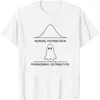 Erkekler Tişörtleri Matematik İstatistikleri Normal Dağıtım Paranormal T-Shirt Komik Sevgili Kısa Kollu Yatık Hayalet Baskı Gömlek