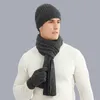 Beyblade enkelpaket höst och vinter varm kostym blandad färg stickad ulltjockad hatt halsduk handskar tre stycken