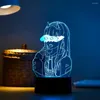 Lampade da tavolo Lampada bicolore Anime colorata Darling In The Franxx Zero per Kid Bedroom Deco Regalo di compleanno Manga Led Light