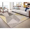 Carpetes de simplicidade moderna para a sala de estar quarto geométrico de padrões geométricos decoração de tapete anti-deslizamento tapete