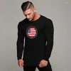 Suéteres masculinos muscleguys suéter masculino roupas masculinas imprimem camisa casual outono slim fit pullover o-pescoço homme top
