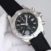 Mens Quartz Watches 45mm Waterproof Watch Black Dial With Canvas Rubber Strap Style Classic Wristwatches Montre de Luxe
