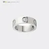 Love Designer Rings Ring Carti Band 3 Diamonds Ring Silver Women/Men Luxury Jewelry Titanium Steel Gold-Plated Never Fade Not Allergic