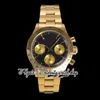 Paul Newman ST91 Cronografo a carica manuale Orologio da uomo WMF wm6265 1967 Raro orologio vintage in oro giallo 18 carati quadrante nero OysterSteel Bracciale Super Edition eternity Watches